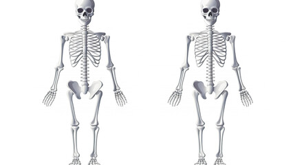 human bone isolated on pure white background