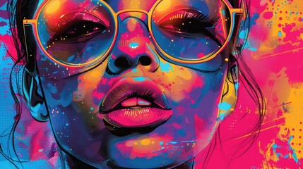 Obraz premium Vibrant Pop Art: A Canvas for Eco-Consciousness