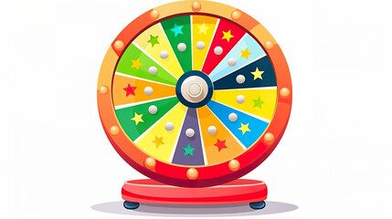 Obraz premium lucky roulette isolated on pure white background