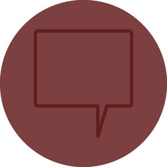 popup Vector Line Maroon Circle Maroon