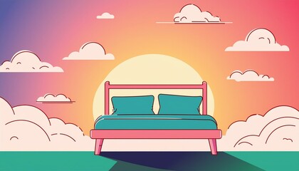 bed silhouette illustration