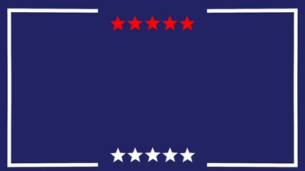 United States themed background animation, with copy space area. Background for greetings, celebrations and political campaigns etc