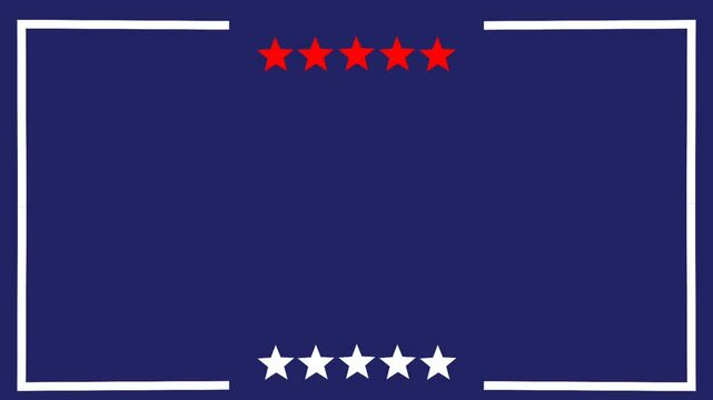 United States themed background animation, with copy space area. Background for greetings, celebrations and political campaigns etc