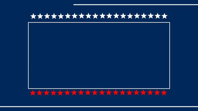 United States themed background animation, with copy space area. Background for greetings, celebrations and political campaigns etc