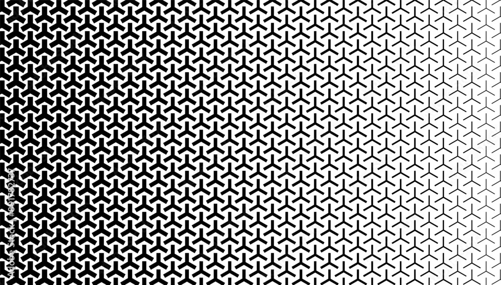 Canvas Prints Black and white transition pattern for background and jersey design. Fully editable vector element. Vector Format Illustration 