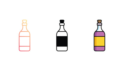 Wine icon design with white background stock illustration