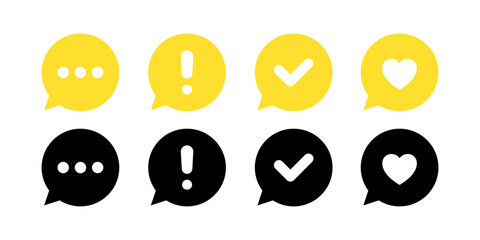 Speech Bubbles. Message icons set