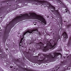 Obraz premium a purple swirl of frosting on a white surface