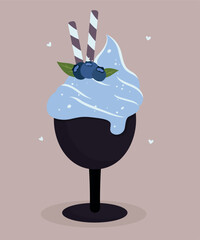 Illustration Bowl Of Ice Cream at Blueberry
Taste