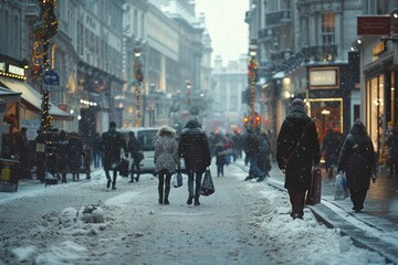 Obraz premium street in winter