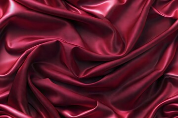 Obraz premium Elegant Deep Red Silk Fabric Texture Flowing Dramatic Luxurious Smooth Surface