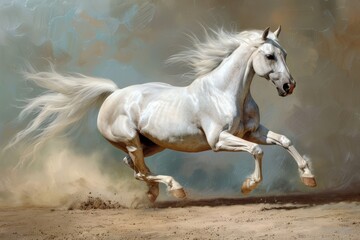 White Horse in Motion