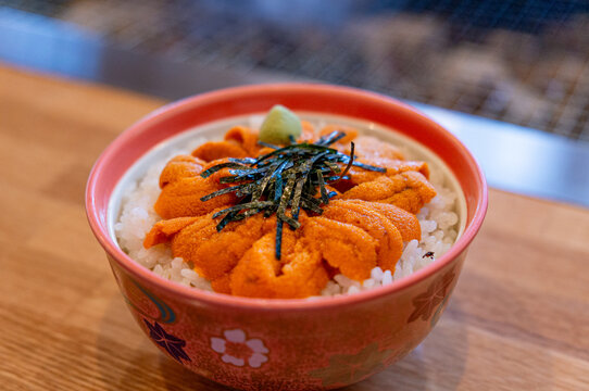 fresh uni don uni donburi