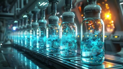 Chemistry lab test in a futuristic setting with PDF answers covering the definitions and properties of organic molecules presented with detailed visuals