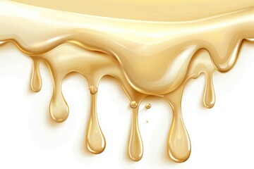 a honey dripping on a white background