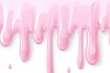 pink liquid dripping on a white background