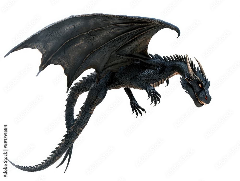 Sticker black dragon