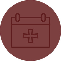 Columbus Day Vector Line Maroon Circle Maroon