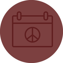 St Patricks Day Vector Line Maroon Circle Maroon