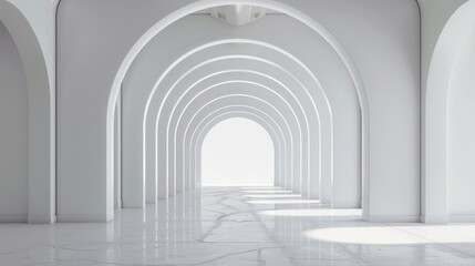 Obraz premium White Arches Hallway