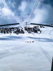 snowy mountain landscape near diavolezza graubuenden pontresina swizerland