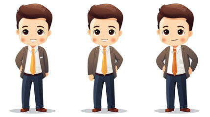 Fototapeta premium Isolated young businessman against a stark white background