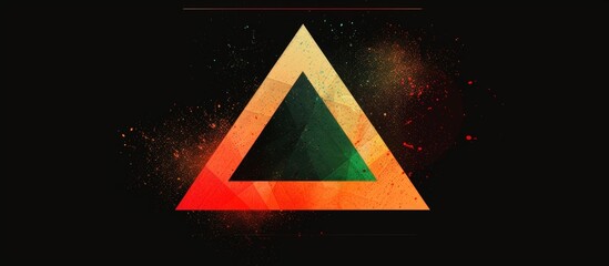 Vivid Triangle Abstract Art