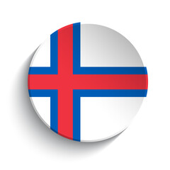 Obraz premium Faroe Islands flag button