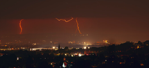 lightnings over the city