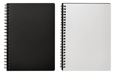 Black offiice notebook isolated on transparent background	