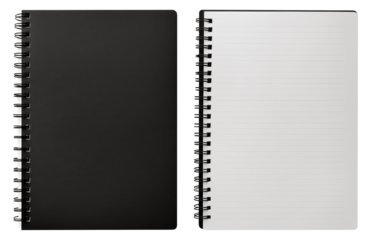 Black offiice notebook isolated on transparent background	