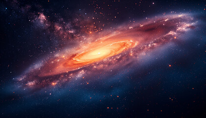 Fototapeta premium Galactic Majesty: A Frontal Portrait of the Milky Way 