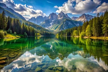 Fototapeta premium lake in the mountains