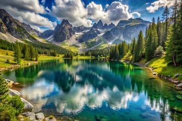 Fototapeta premium lake in the mountains