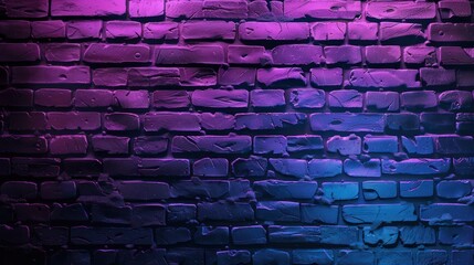 Brick Wall with Neon Lights