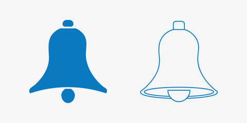 Bell icon. Illustration of a bell with a sign. Notification bell icon.
