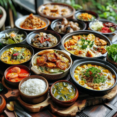 Obraz premium Famous national dishes ar 16:9 Job ID: 26f0e143-9860-44bd-8b20-4870450a731f