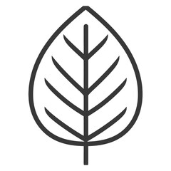 leaf minimalist line art icon logo symbol