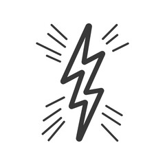 Obraz premium lightning minimalist line art icon logo symbol