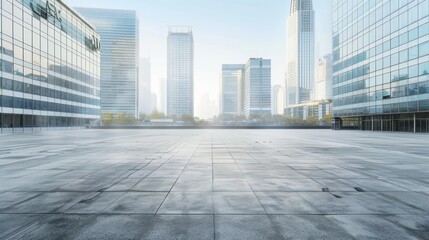 Fototapeta premium Empty Plaza in a Modern City