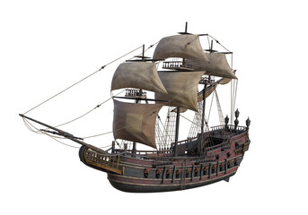 pirate ship in the sea