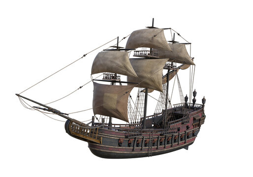pirate ship in the sea