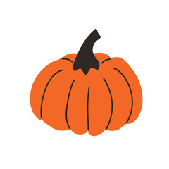 Pumpkin flat icon on white background for web and mobile design
