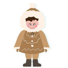 boy in warm winter clothes