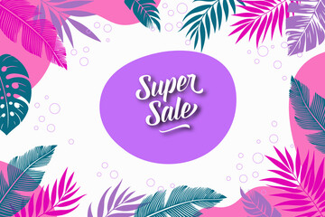 illustration of an background with palms