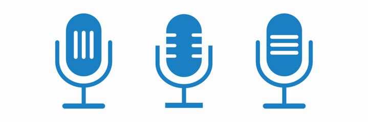 microphone icon illustration isolated on white background.