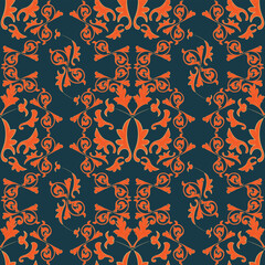 Obraz premium Seamless pattern with leaf ornaments