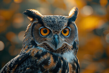 Owl portrait, outdoor 