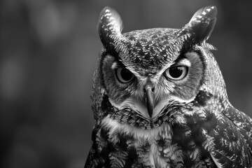 Owl portrait, outdoor 