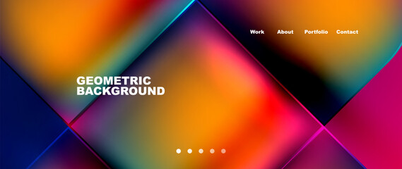 Round squares, circles with fluid gradients. Vector Illustration For Wallpaper, Banner, Background, Card, Book Illustration, landing page